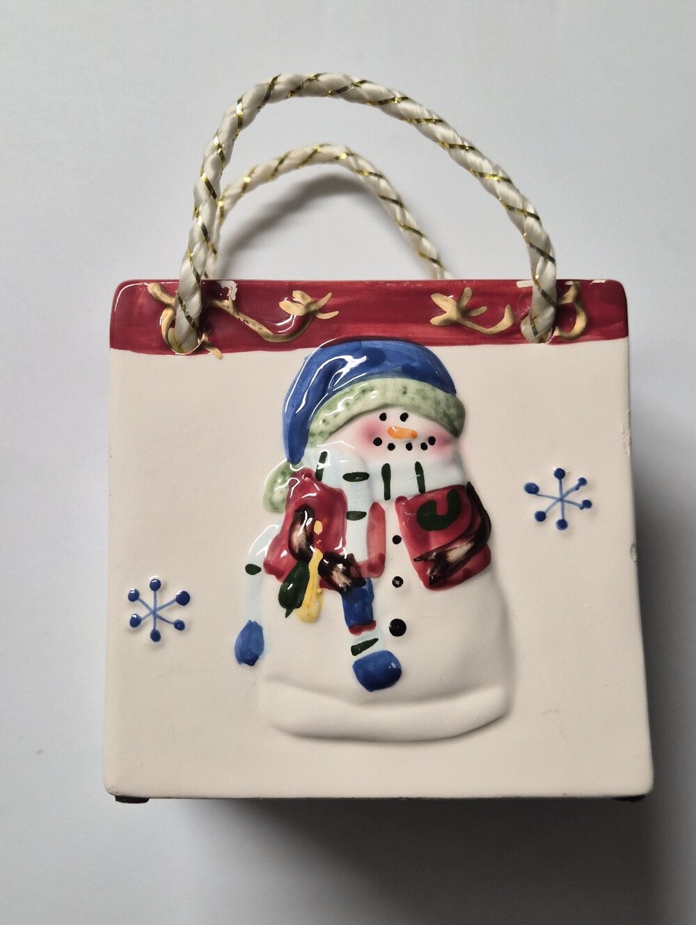 Santa Claus Shopping Bag Ceramic Holder